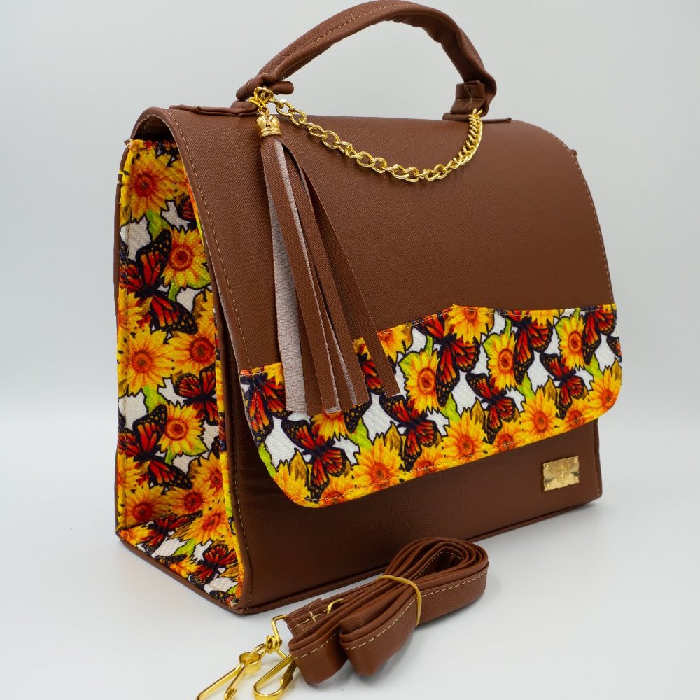 Faux Leather Crossbody Tote